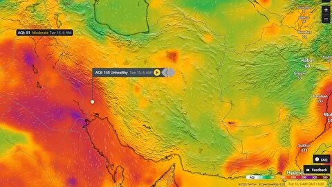 ورود توفان گردوغبار از مرز عراق و عربستان / آسمان غرب ایران نارنجی شد