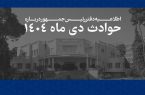 فهرست مشخصات ۲۹۸۵ جان‌باخته حوادث اخیر منتشر شد